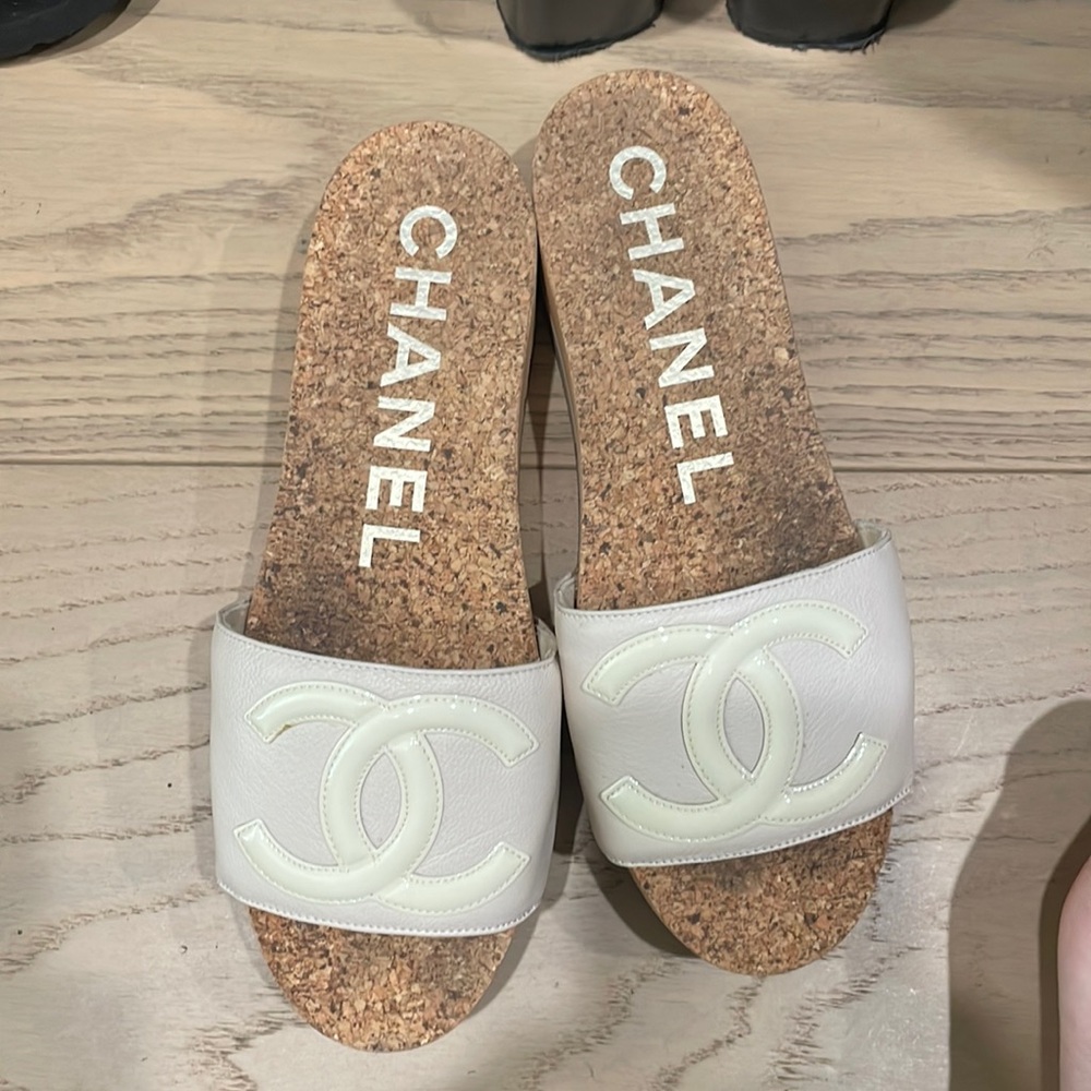 Chanel cork clogs